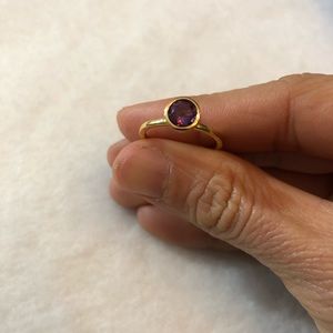 African Amethyst 925 Solid Silver Solitaire Ring